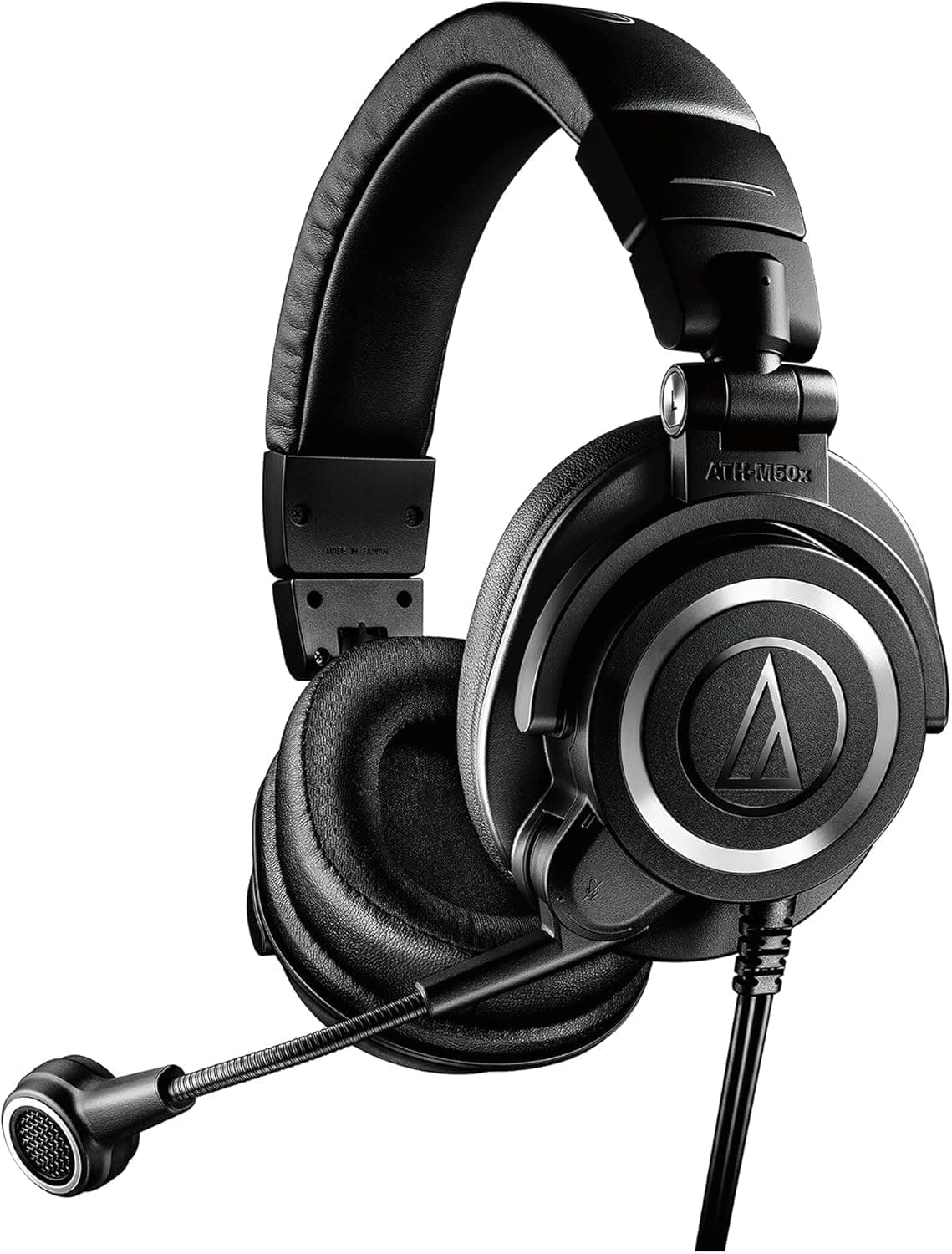 Слушалки Audio-Technica ATH-M50x StreamSet XLR, микрофон, 6.3mm жак, 50 до 20 000 Hz честотен диапазон, 38 ohms, черни