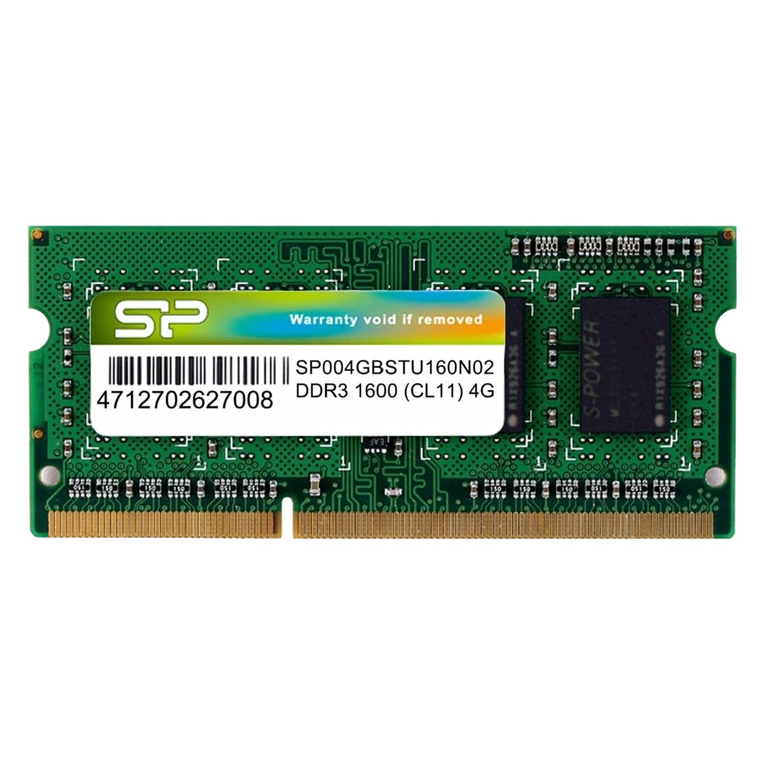 Памет Silicon Power 4GB SODIMM DDR3 PC3-12800 1600MHz CL11 SP004GBSTU160N02