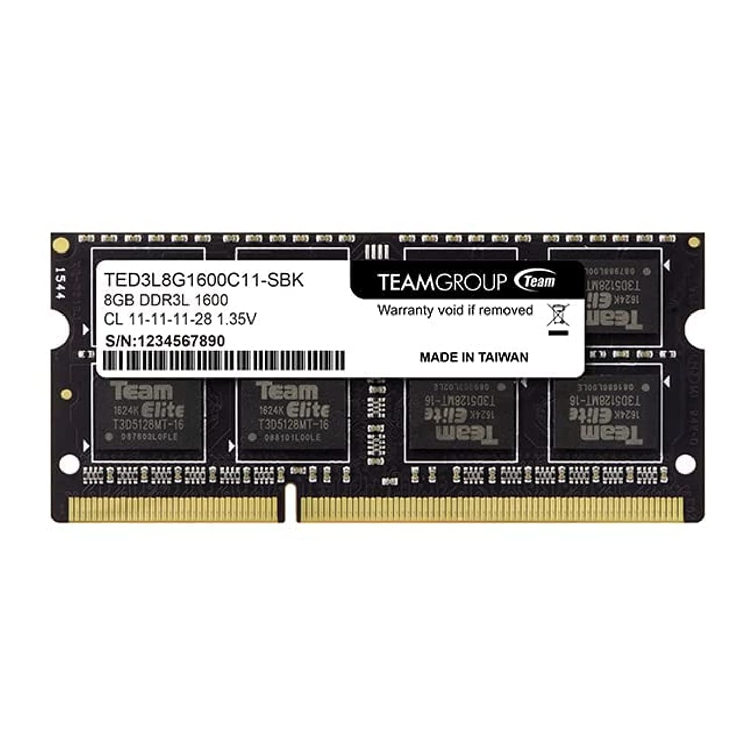 Памет Team Group Elite DDR3L - 8GB, 1600 mhz, CL11-11-11-28 1.35V