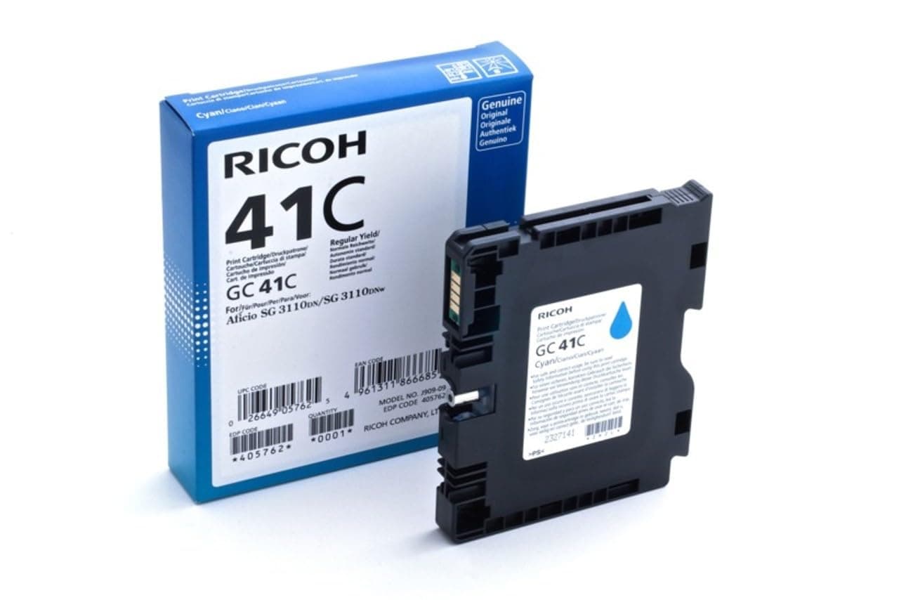 Мастило гел RICOH GC41C, 2200 копия Cyan