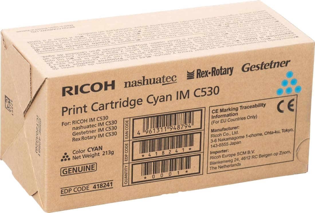 Тонер касета RICOH IM C530,18000 копия, Cyan