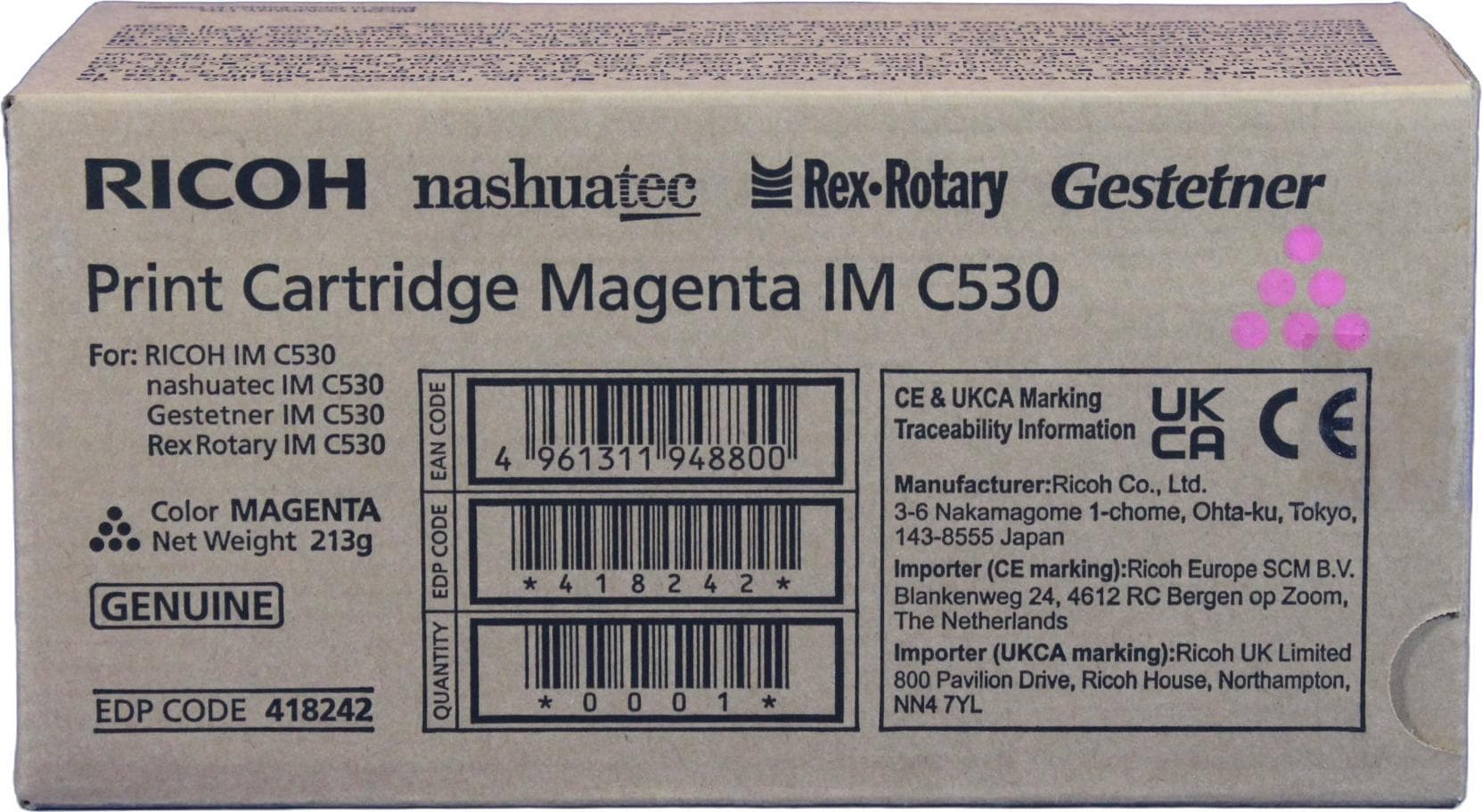 Тонер касета RICOH IM C530FB,18000 копия, Magenta