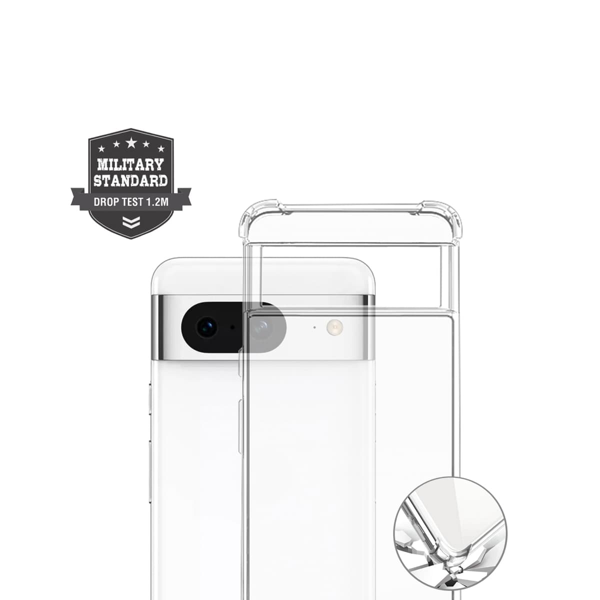 Хибриден удароустойчив кейс за Google Pixel 8 - 4smarts Hard Cover Ibiza (прозрачен)