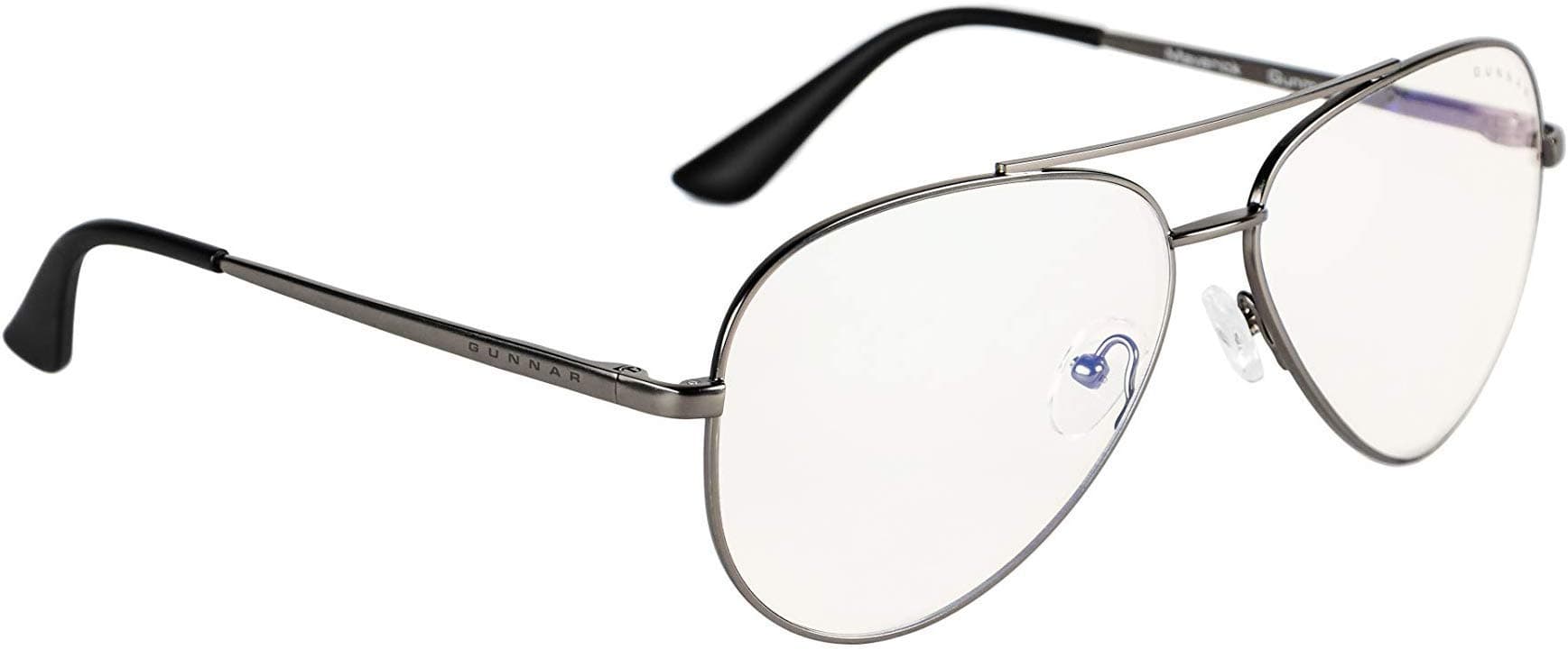 Компютърни очила GUNNAR Maverick Gunmetal Clear, Сребрист