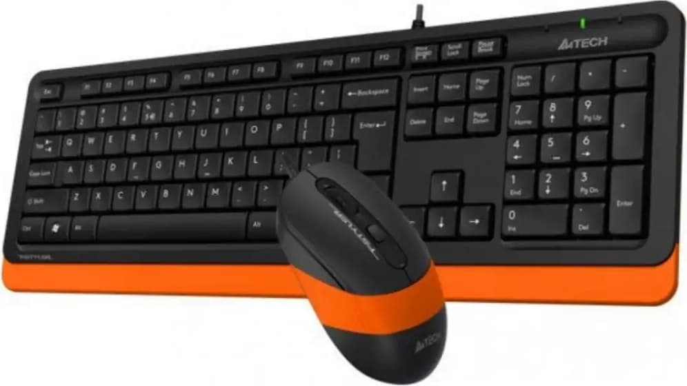 Комплект клавиатура и мишка A4TECH Fstyler F1010, Оранжев