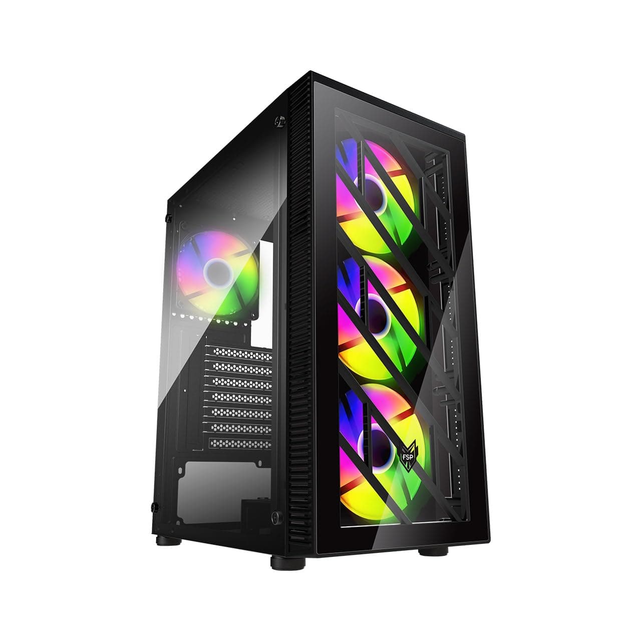 Кутия FSP CMT192 TG ATX Mid Tower, Черна