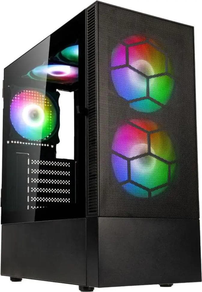 Кутия Kolink Observatory MX Mesh ARGB TG Mid-Tower, Черна