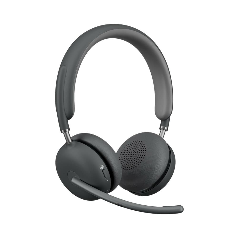 Слушалки Logitech Zone Wireless 2, безжични, Bluetooth, 5 MEMS микрофона, 40mm говорители, ANC шумопотискане, до 40 часа време на работа, графит