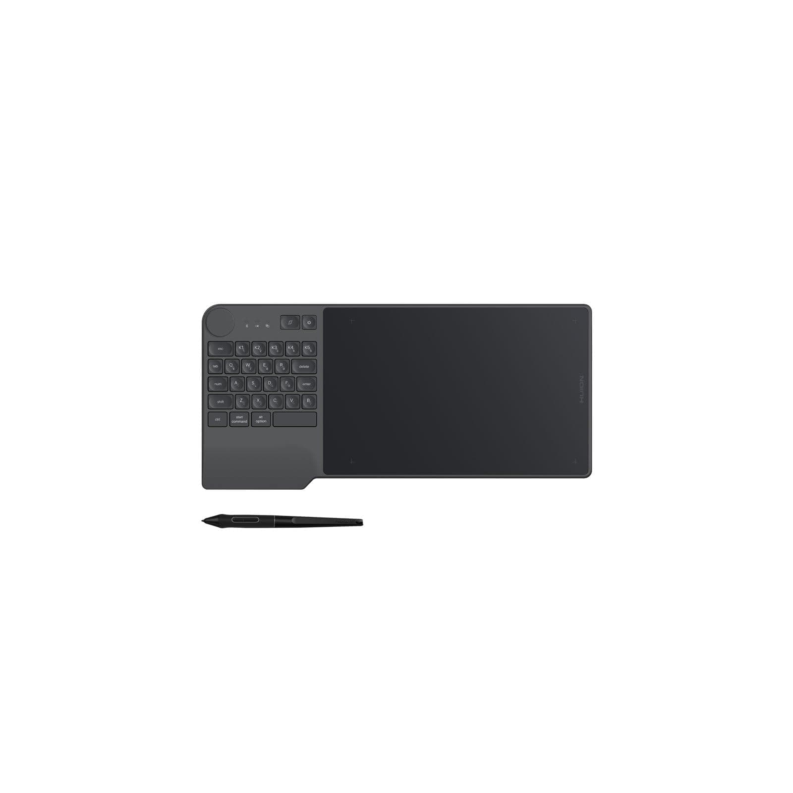 Графичен таблет HUION Inspiroy Keydial KD200, USB-C, Bluetooth, Metal Grey