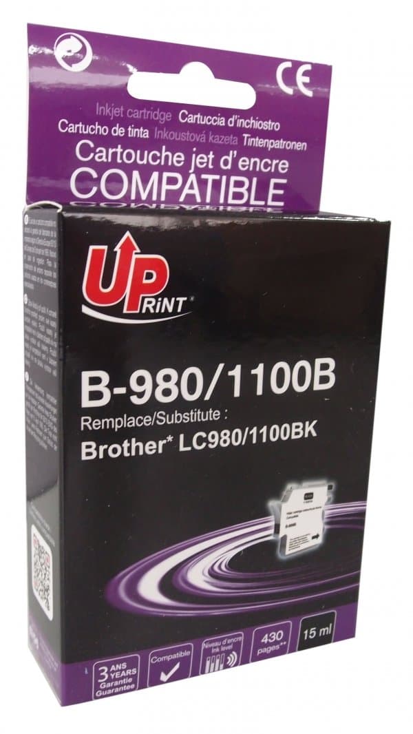 Мастилница UPRINT LC980/1100 BROTHER, Черен