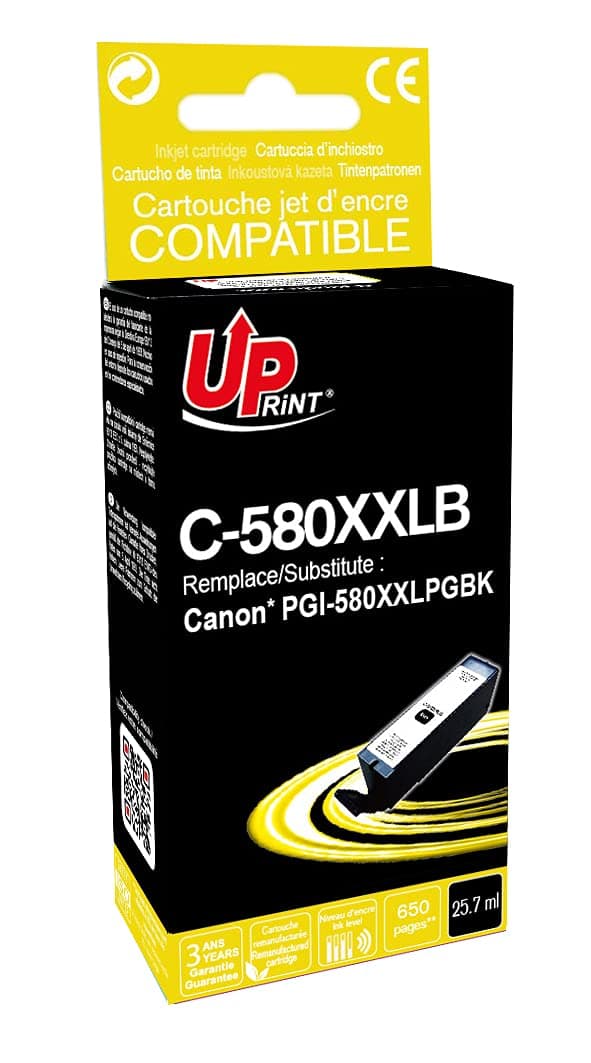 Мастилница UPRINT PGI-580 XXL, CANON PIXMA TS9150/TS6151/TS8152/TS6150, Черен