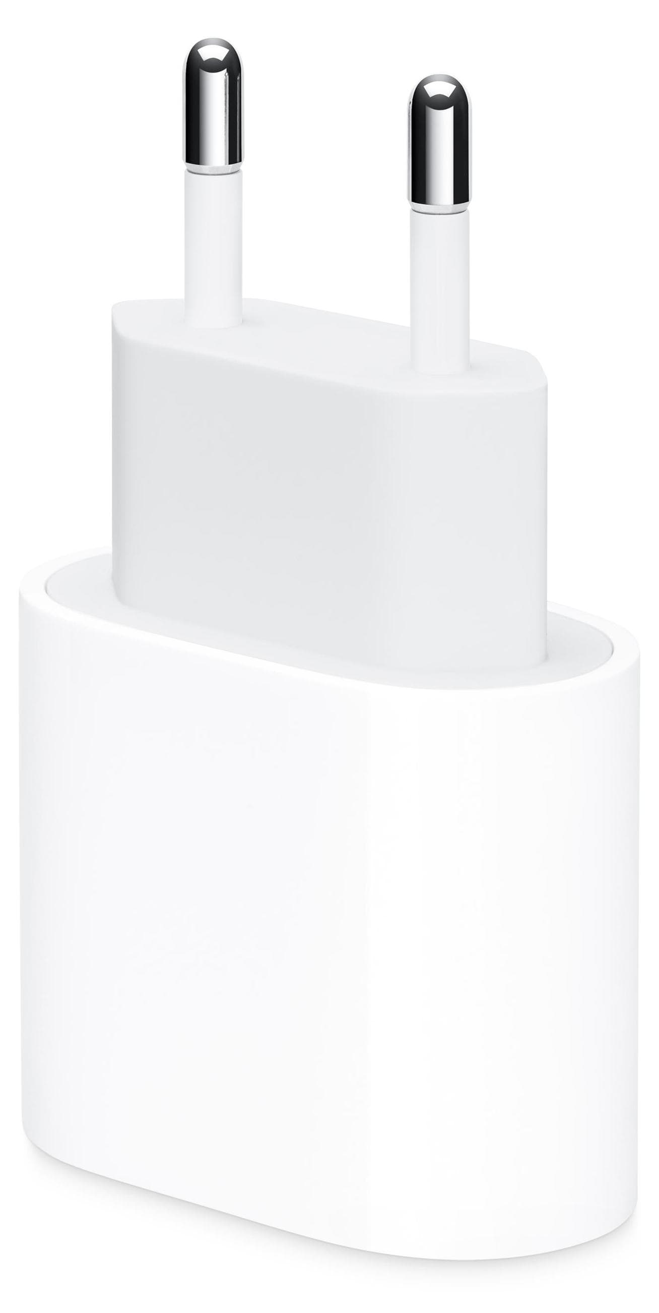 Зарядно устройство Apple USB-C Power Adapter (MUVV3ZM/A), от контакт към USB-C(ж), 20W, бяло