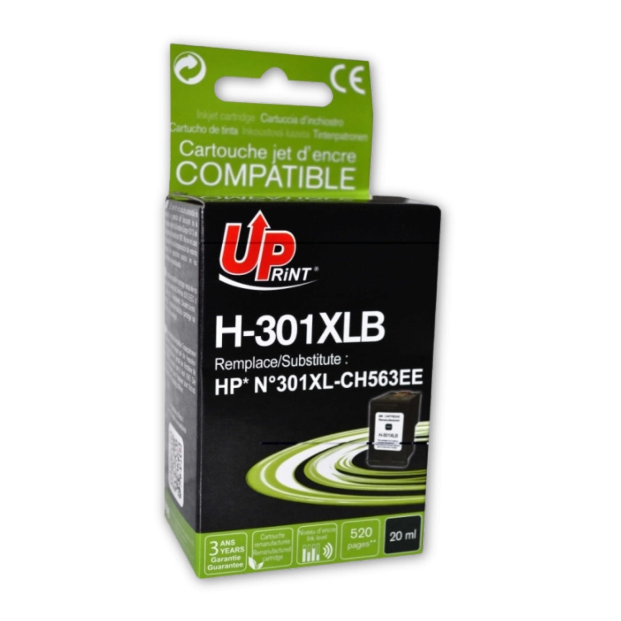 Мастилница UPRINT CH563EE HP, Черен