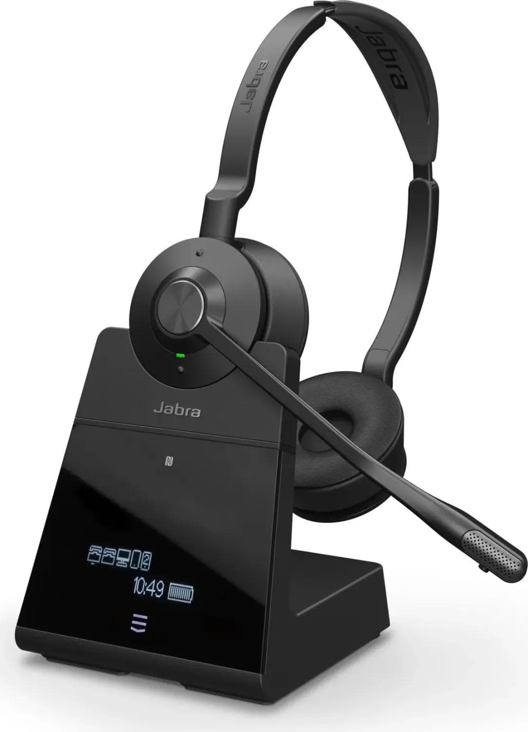 Слушалки Jabra Engage 75 Stereo, безжични, Bluetooth, шумопотискащ микрофон, до 150м обхват, до 13 часа време за работа, черни