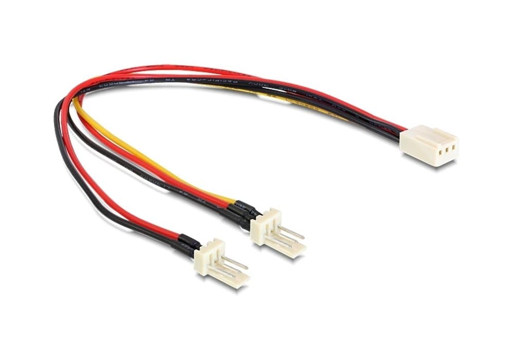Кабел DeLock Molex, 3 pin женско - 2 x Molex 3 pin мъжко (fan), 22 cm