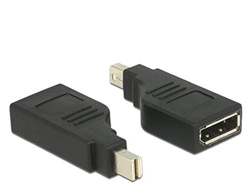 Адаптер Delock, mini DisplayPort 1.2 мъжко - DisplayPort женско, 4K, 90°