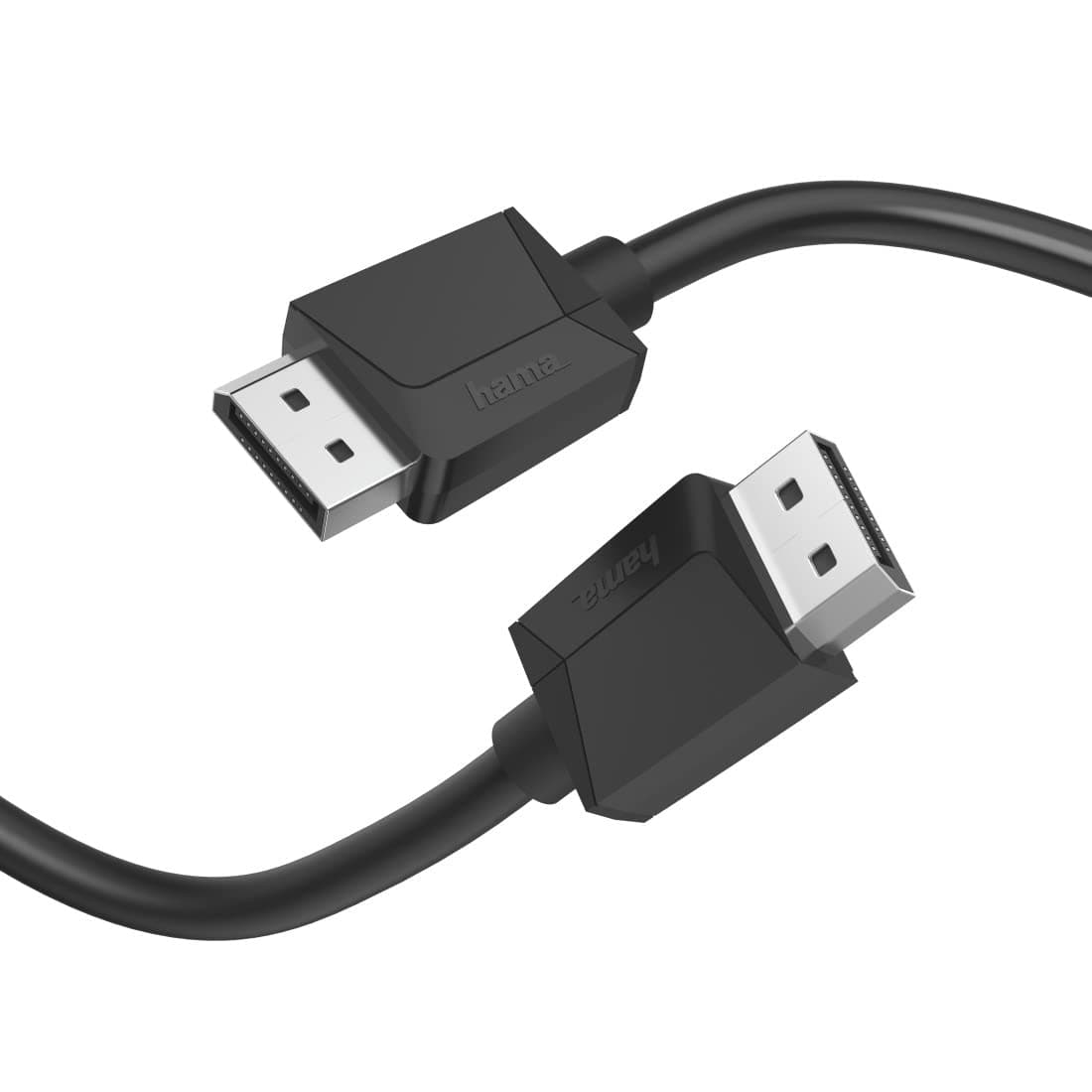Кабел HAMA 200696, DisplayPort мъжко - DisplayPort мъжко, 1.5 m, Ultra-HD 4K, Двойно-екраниран, Черен