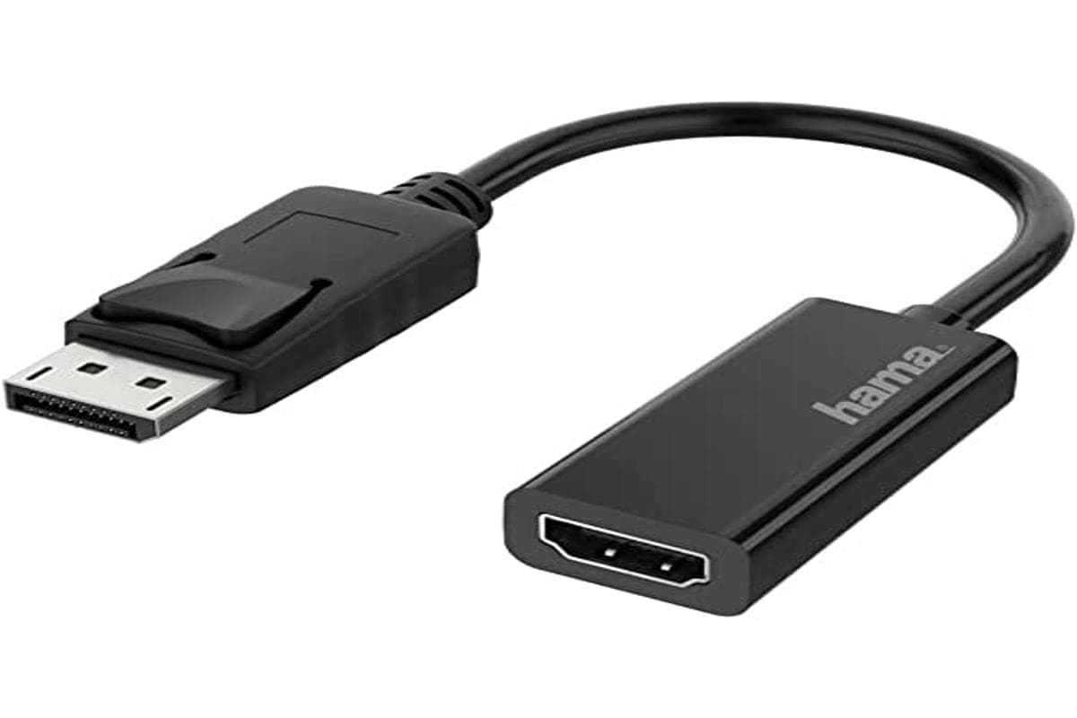 Адаптер HAMA, DisplayPort мъжко - HDMI женско, Ultra HD, 4K, Черен