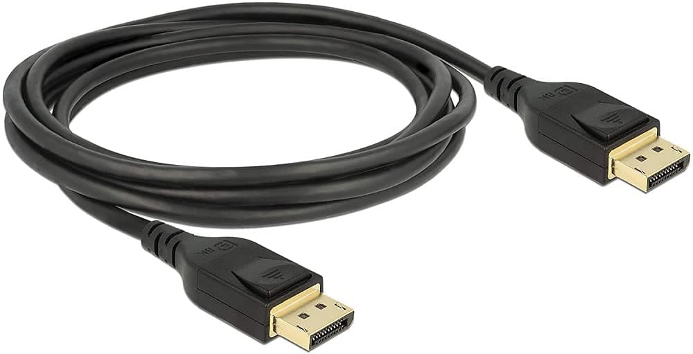 Кабел Delock DisplayPort мъжко - DisplayPort мъжко, 2.0м, 8K 60 Hz, Черен