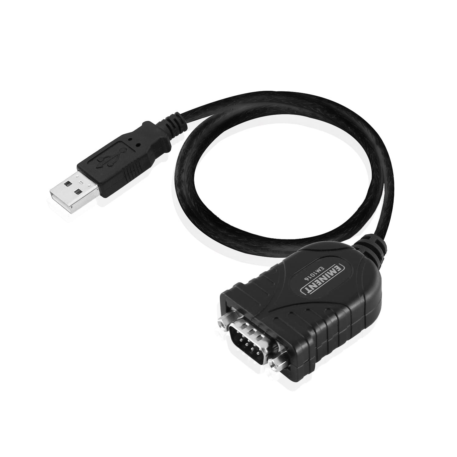 Конвертор Ewent USB - RS232 9 пин мъжко, Черен