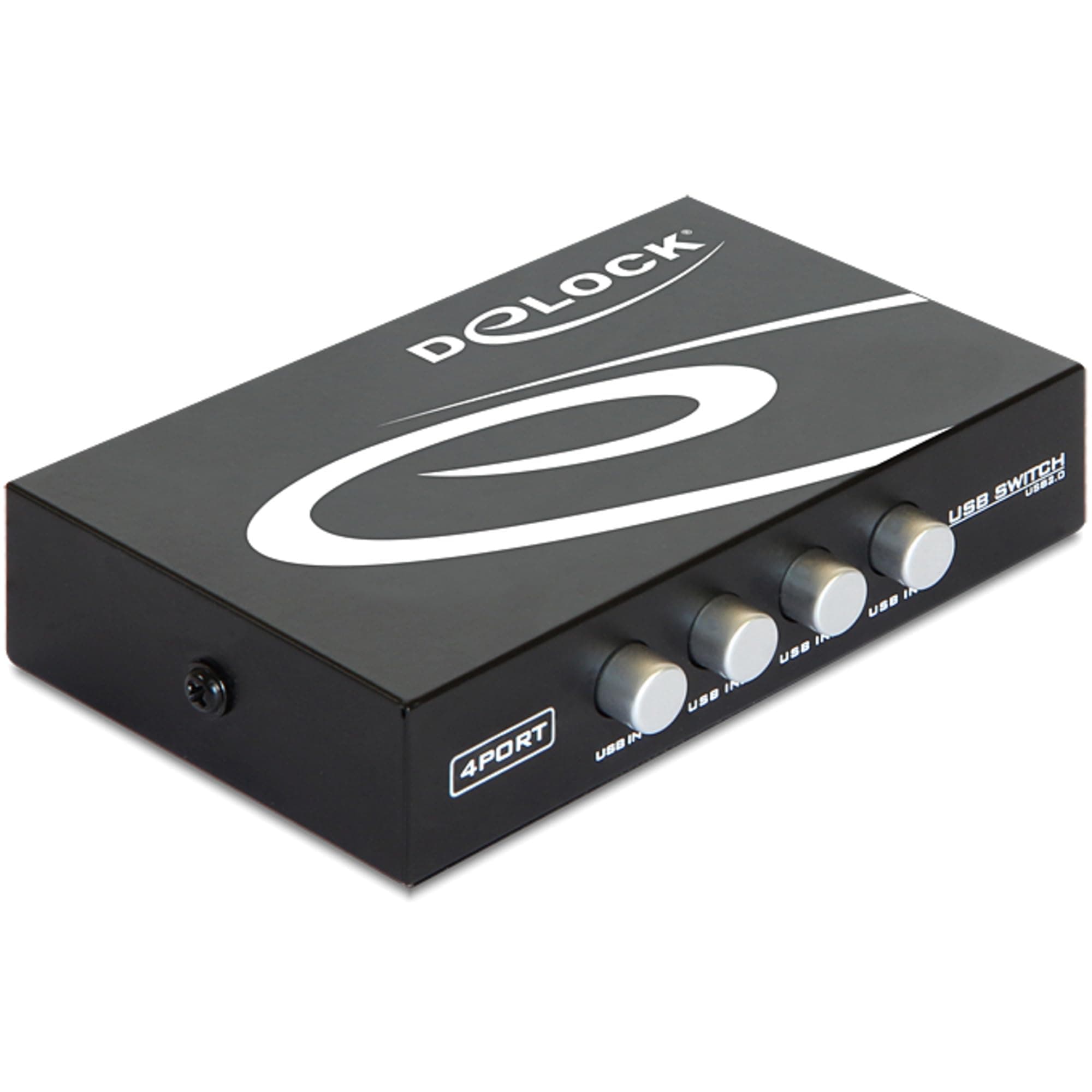 Превключвател Delock Ръчен, 4 x USB 2.0 порта, Черен