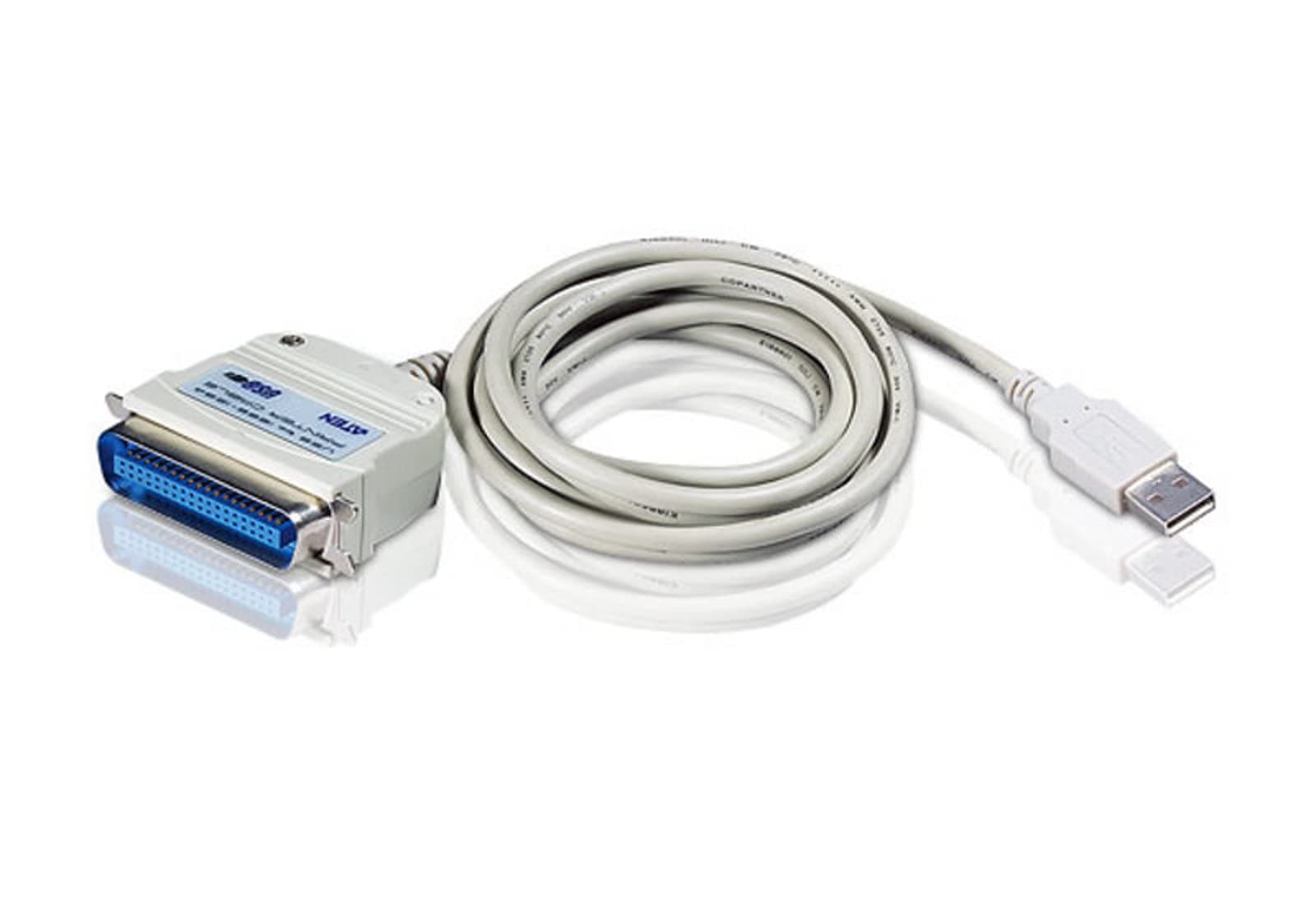 Кабел конвертор ATEN UC1284B, USB-A мъжко - IEEE1284, 1.8 m