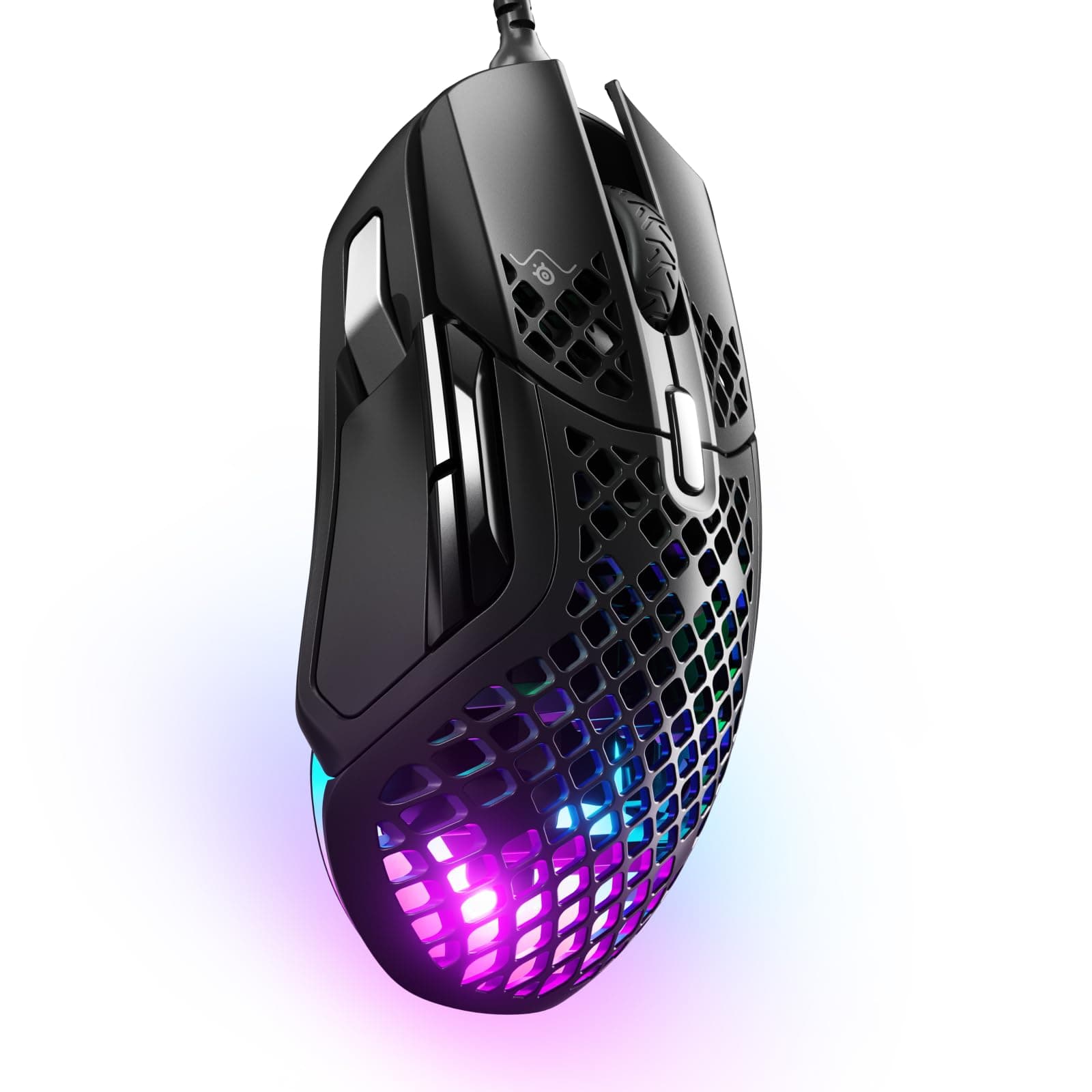 Мишка SteelSeries Aerox 5, оптична (18 000 dpi), USB, гейминг, AquaBarrier™ Protection, TrueMove Air оптичен сензор, 9 програмируеми бутони, RGB подсветка, черна