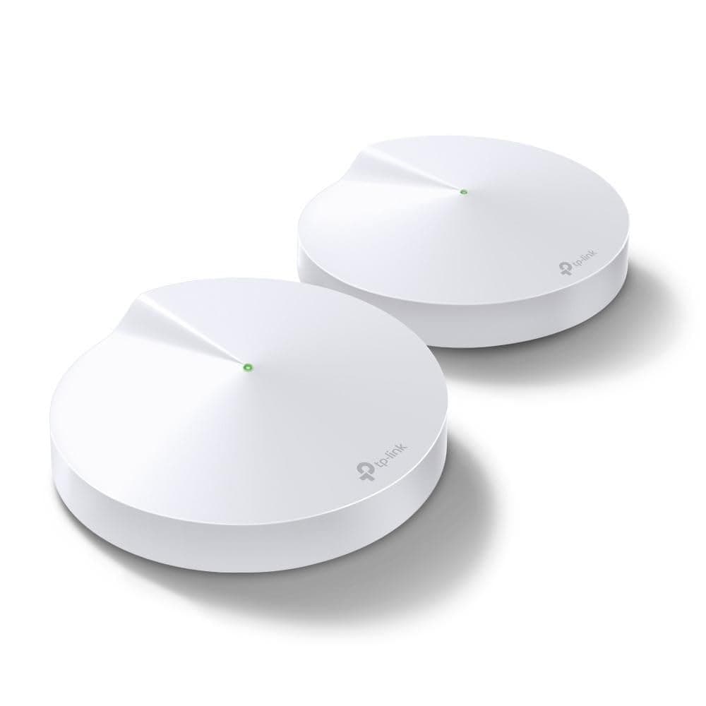 Безжичен рутер TP-Link Deco M5, AC1300, 2.4/5 GHz, 400 - 867 Mbps, Gigabit, (2-pack)