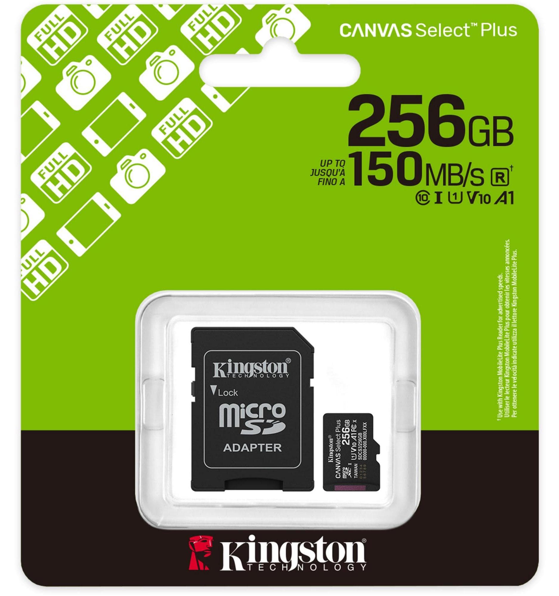 Карта памет Kingston Canvas Select Plus, microSDXC 256GB