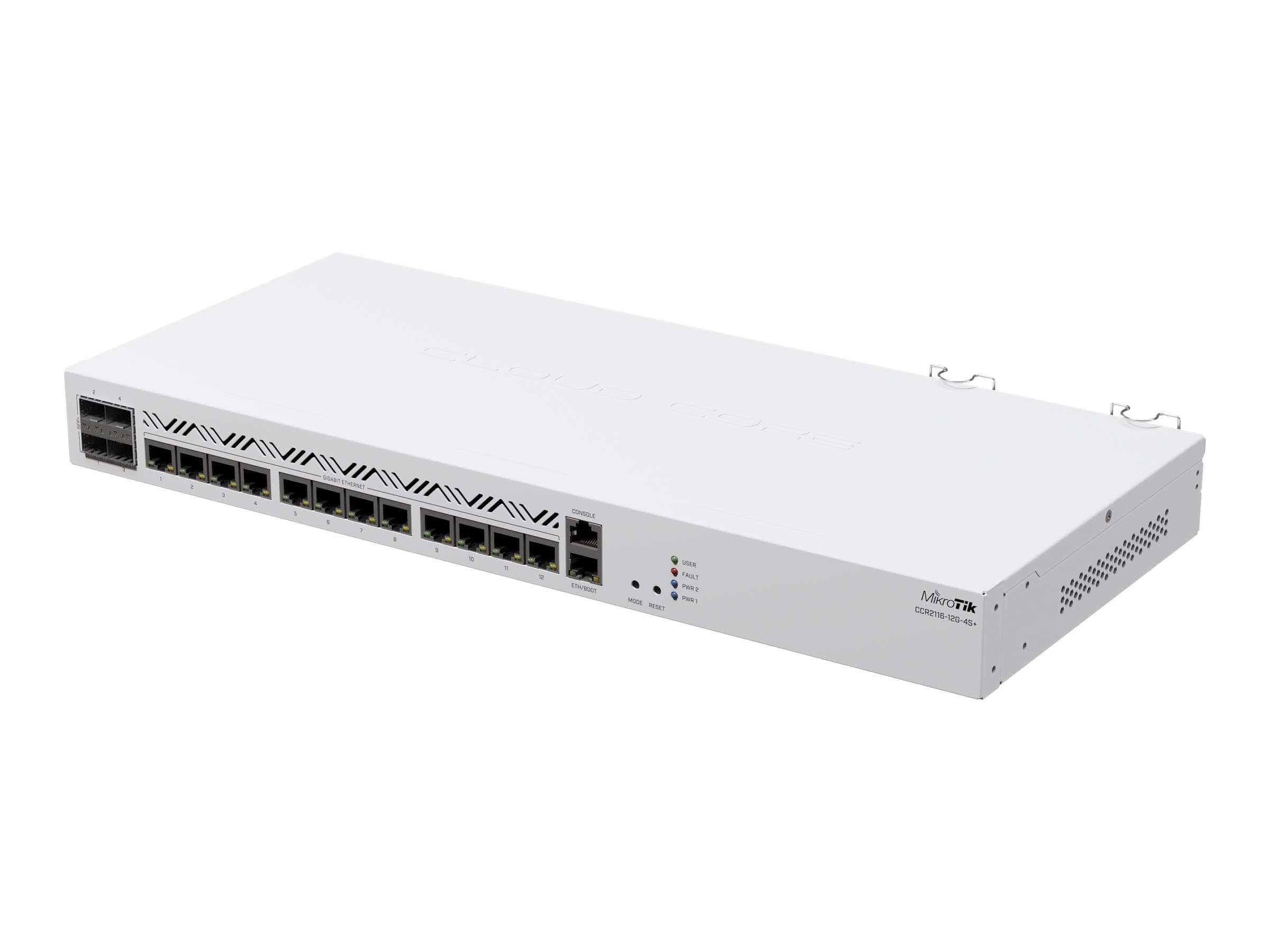 Cloud Router Mikrotik CCR2116-12G-4S+, 13xGigabit LAN, 4xSFP cages, M.2 PCIe слот