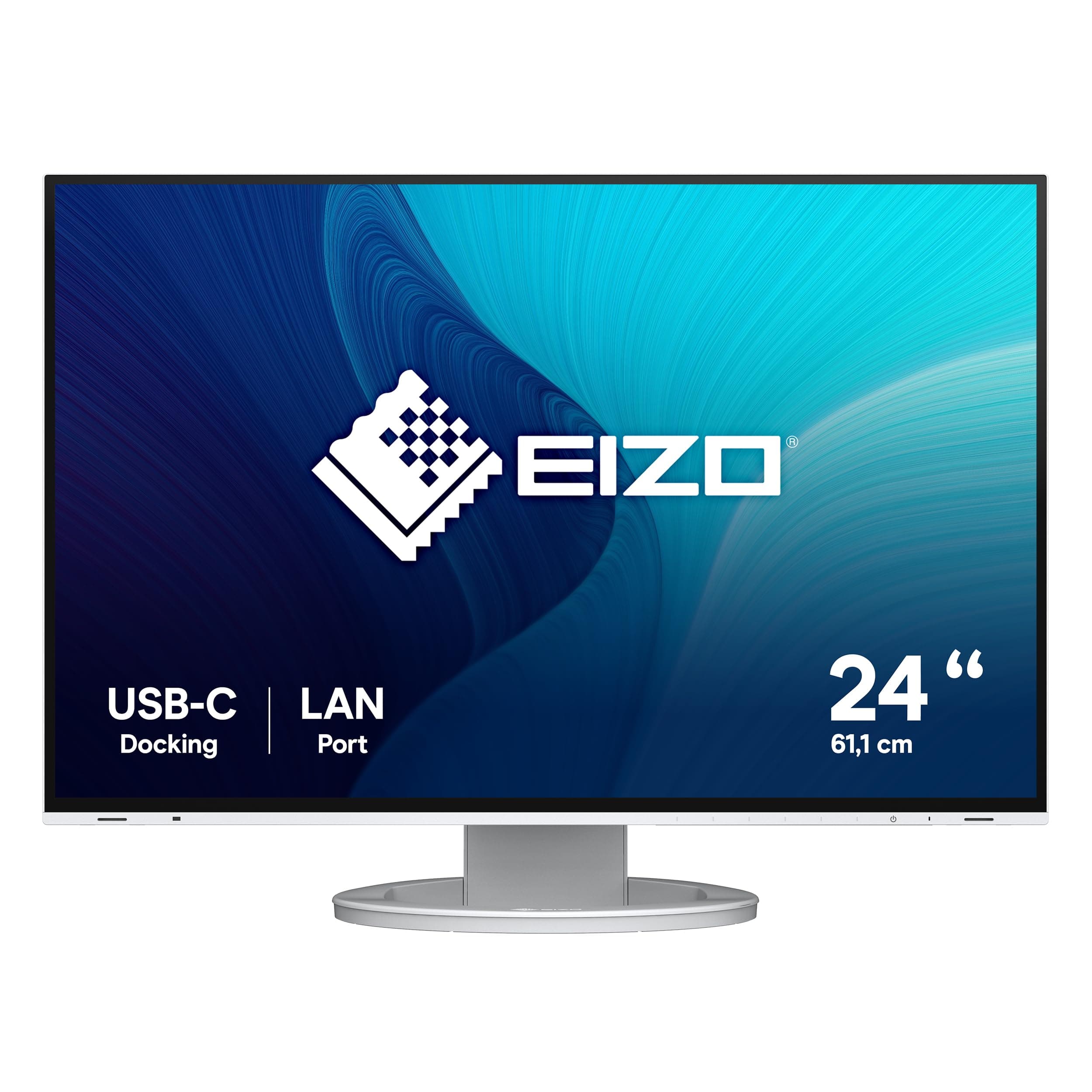 Монитор EIZO FlexScan EV2495, IPS, 24 inch, Wide, UXGA, DisplayPort, HDMI, USB-C, USB-C Daisychain USB Hub, RJ-45, Бял