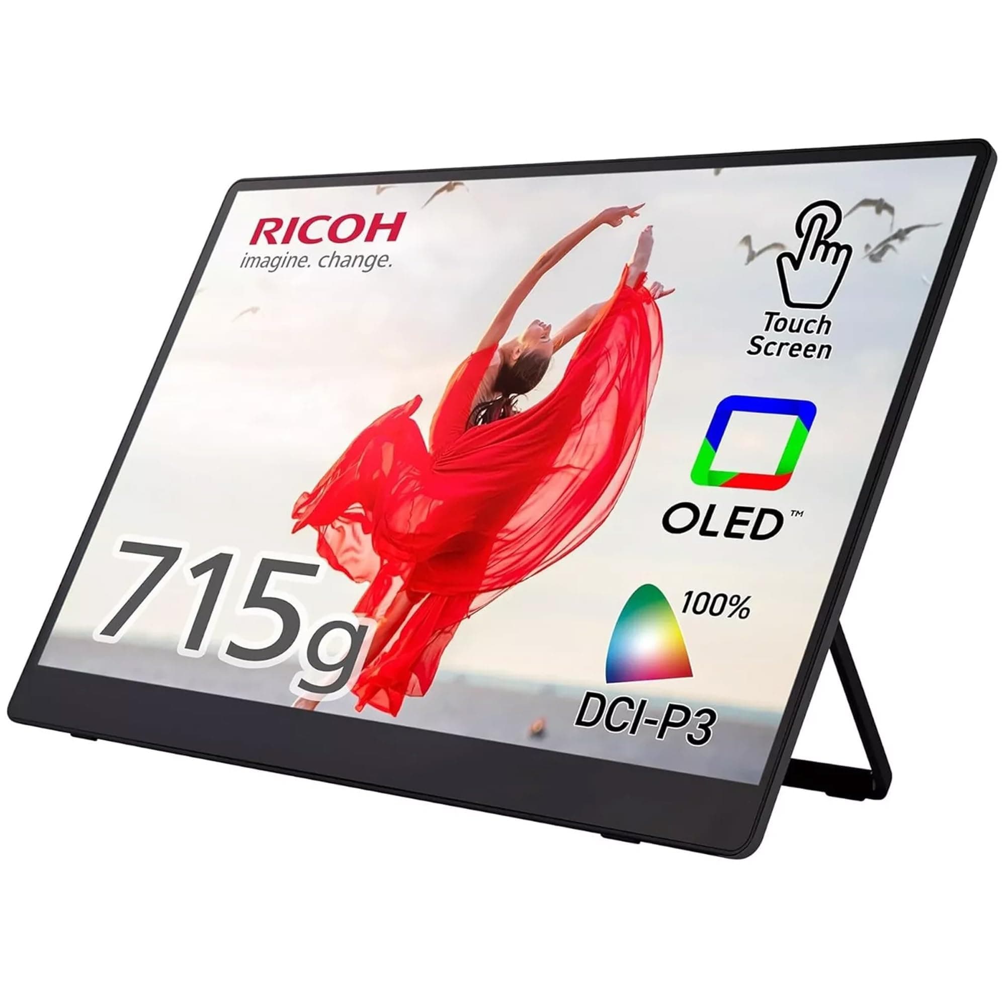 Преносим тъч монитор RICOH 150BW, OLED, 15.6", 715 г, USB-C, Li-Ion 3740mAh