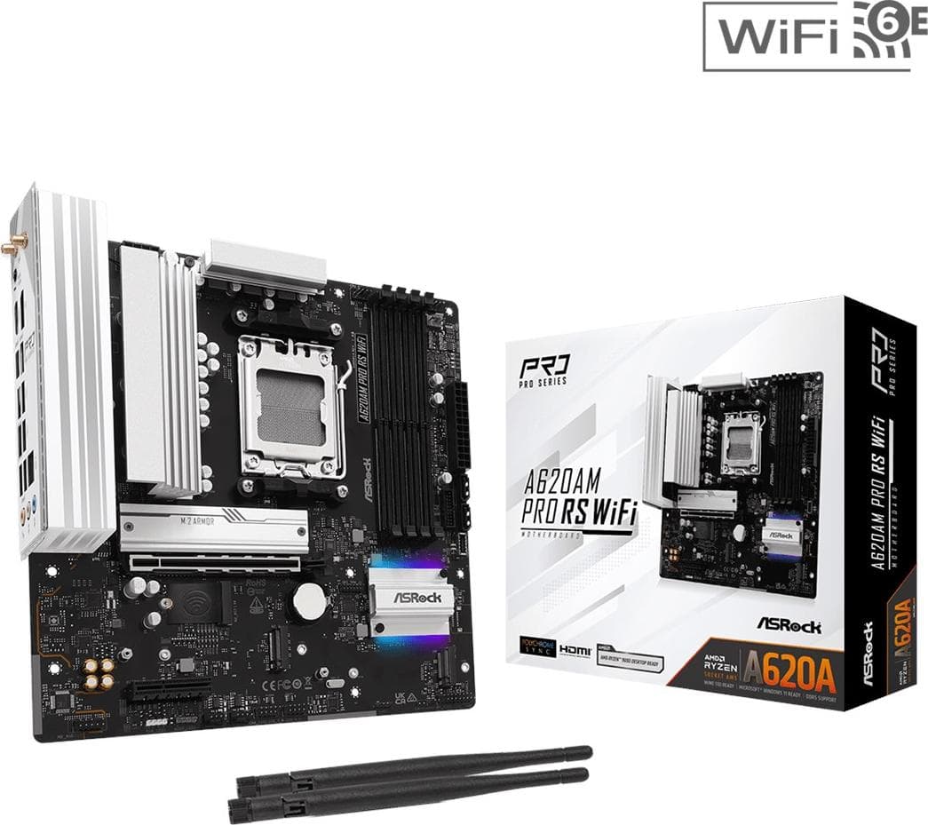 Дънна платка ASRock A620M PRO RS WIFI, AM5