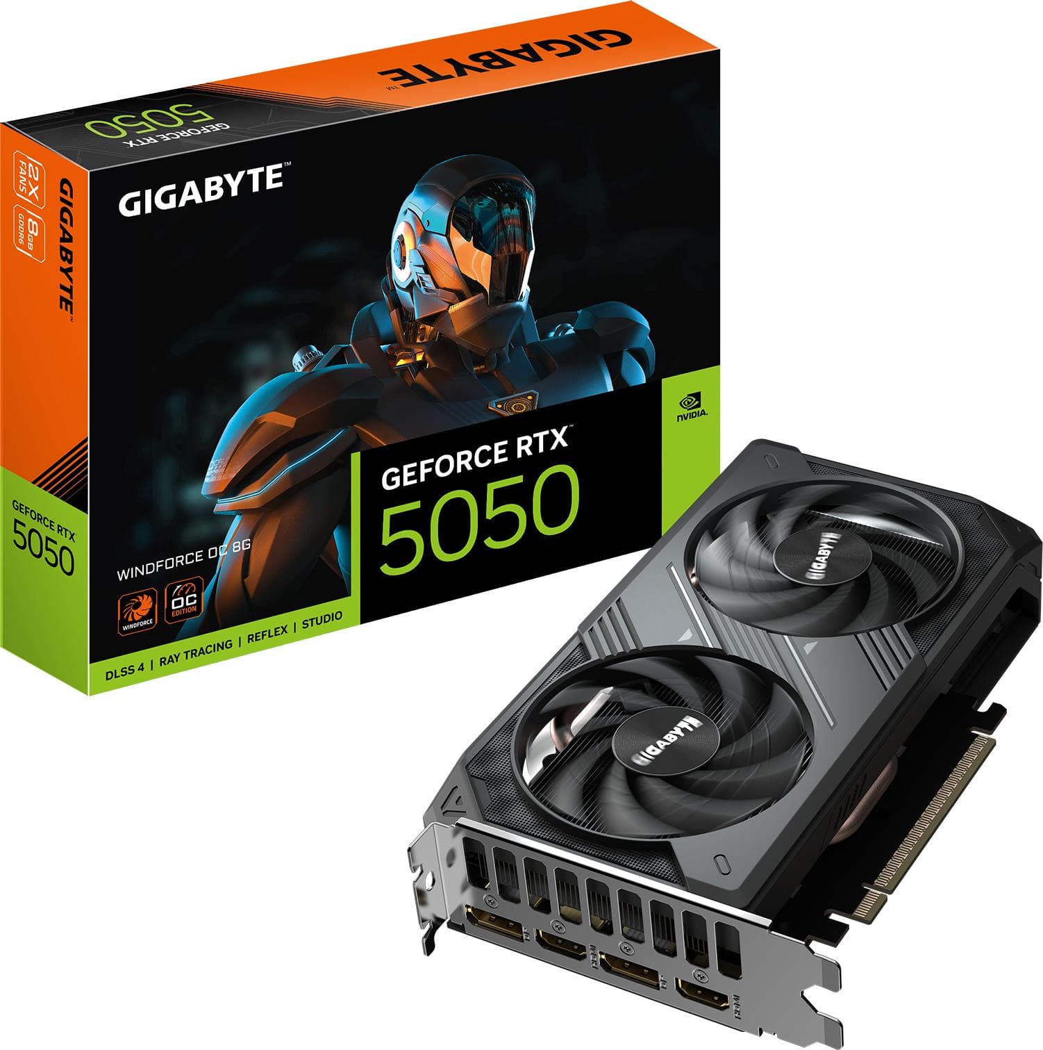 Видео карта GIGABYTE RTX 5050 WINDFORCE OC 8GB GDDR6