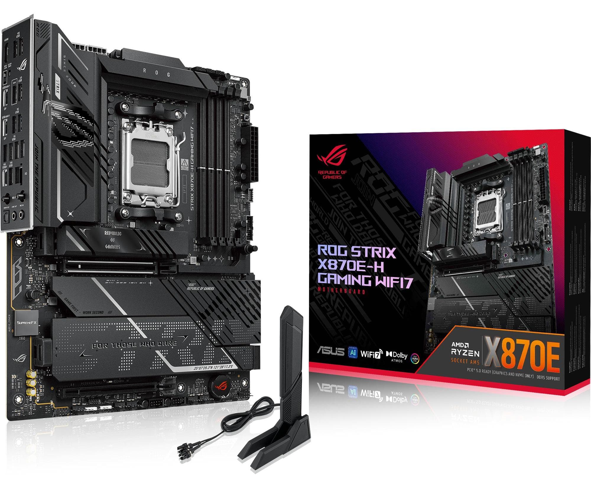 Дънна платка ASUS ROG STRIX X870E-H GAMING WIFI7 AM5 DDR5