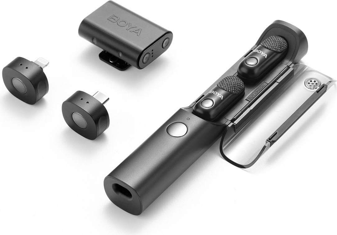 Безжична система микрофони All-in-One BOYA MAGIC 02 - Lightning + USB-C
