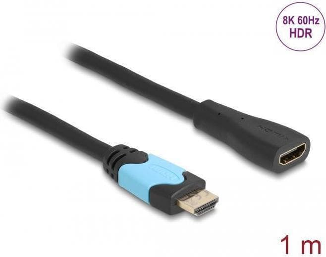 Delock HDMI удължителен кабел, 48 Gbps, 8K, 60HZ, 1м