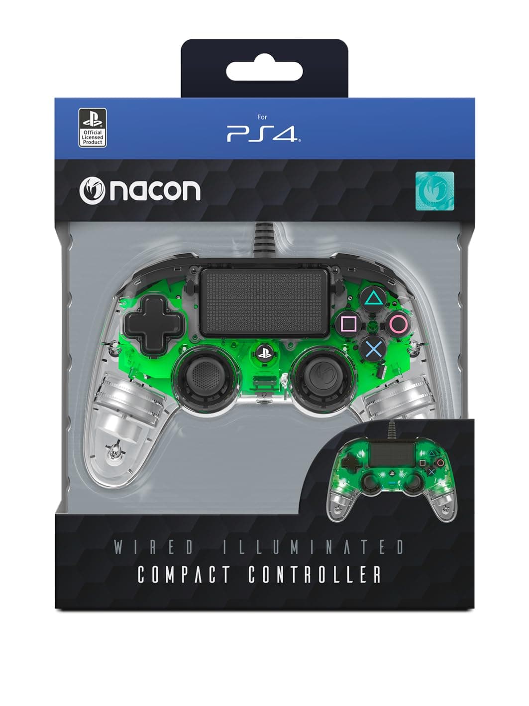 Жичен геймпад Nacon Wired Illuminated Compact Controller Green, Зелен