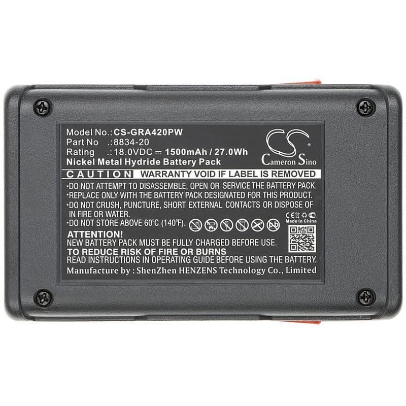 Батерия Cameron Sino, за акумулаторен храсторез GARDENA 648844, EasyCut 42, SmallCut 300, 8834-20 18V 1500mAh Cameron Sino