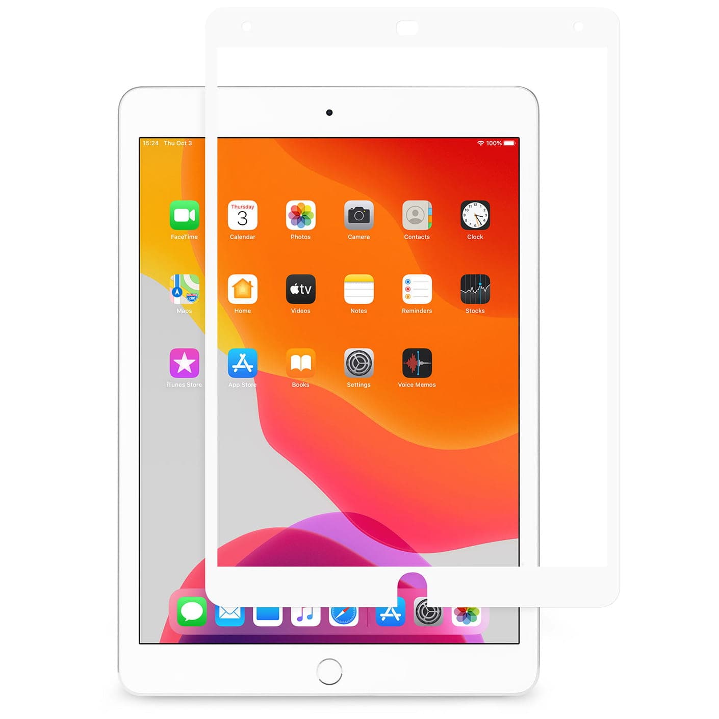 Качествено матово защитно покритие за iPad 9 (2021), iPad 8 (2020), iPad 7 (2019), iPad Air 3 (2019), iPad Pro 10.5 (2017) - Moshi iVisor AG (бял)