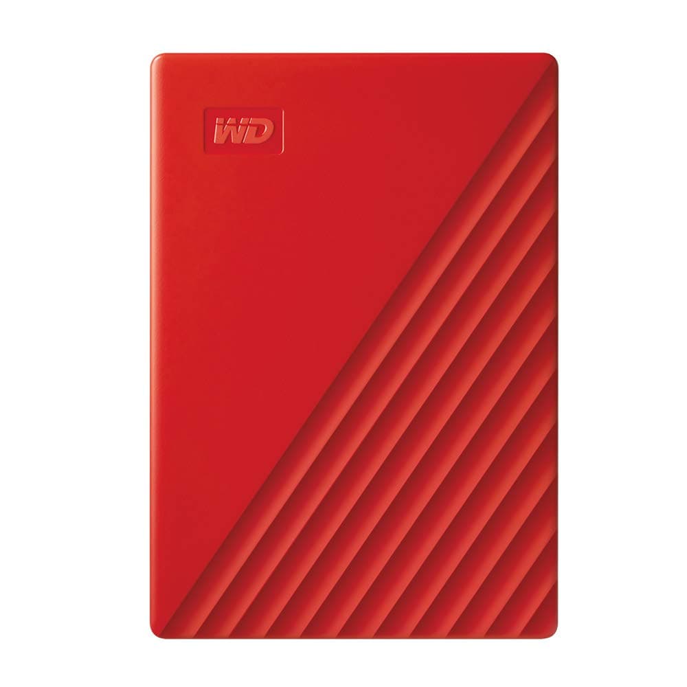 WD My Passport 2TB преносим твърд диск USB 3.0 USB 2.0 съвместим Червен Retail