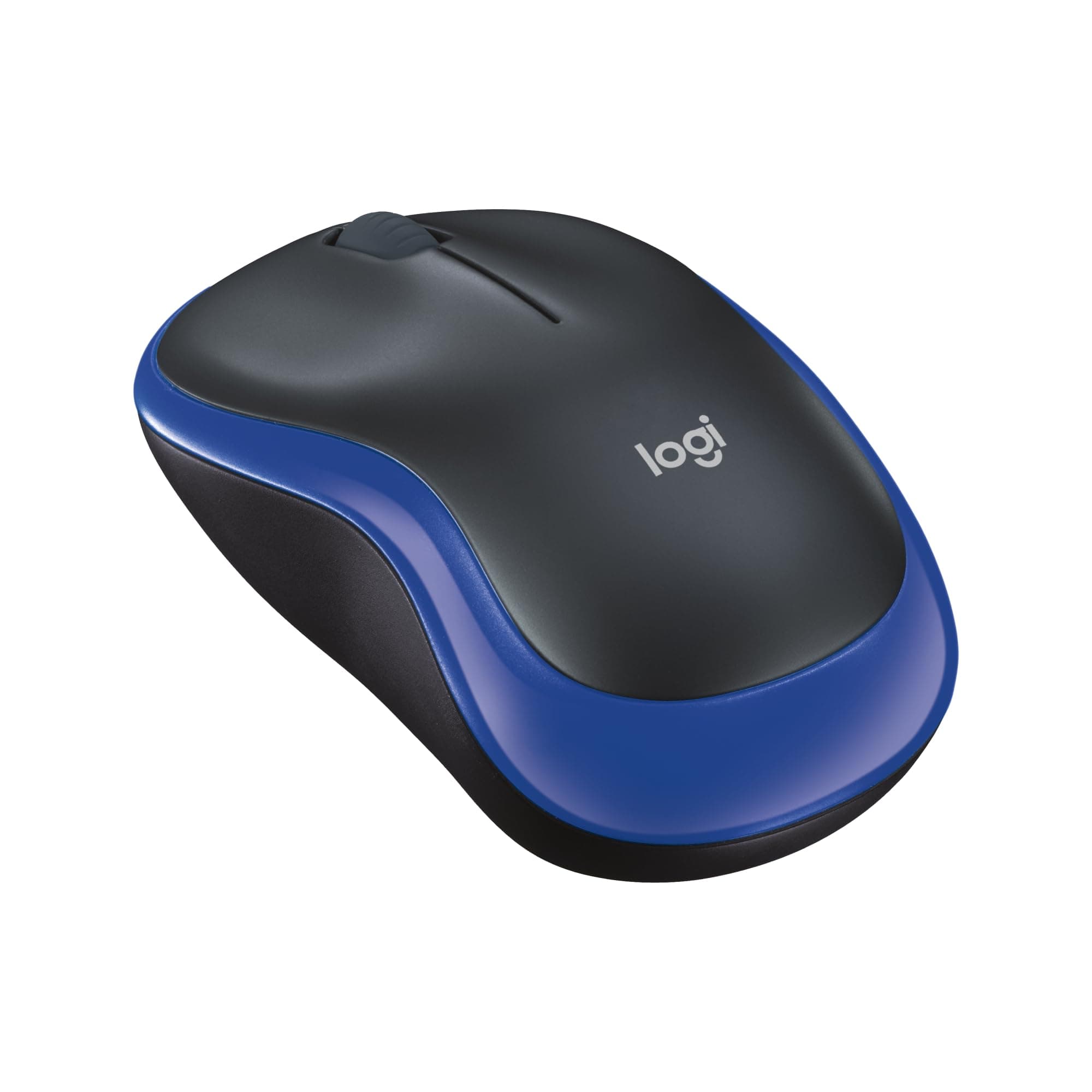 Безжична оптична мишка LOGITECH M185, USB, Син/Черен