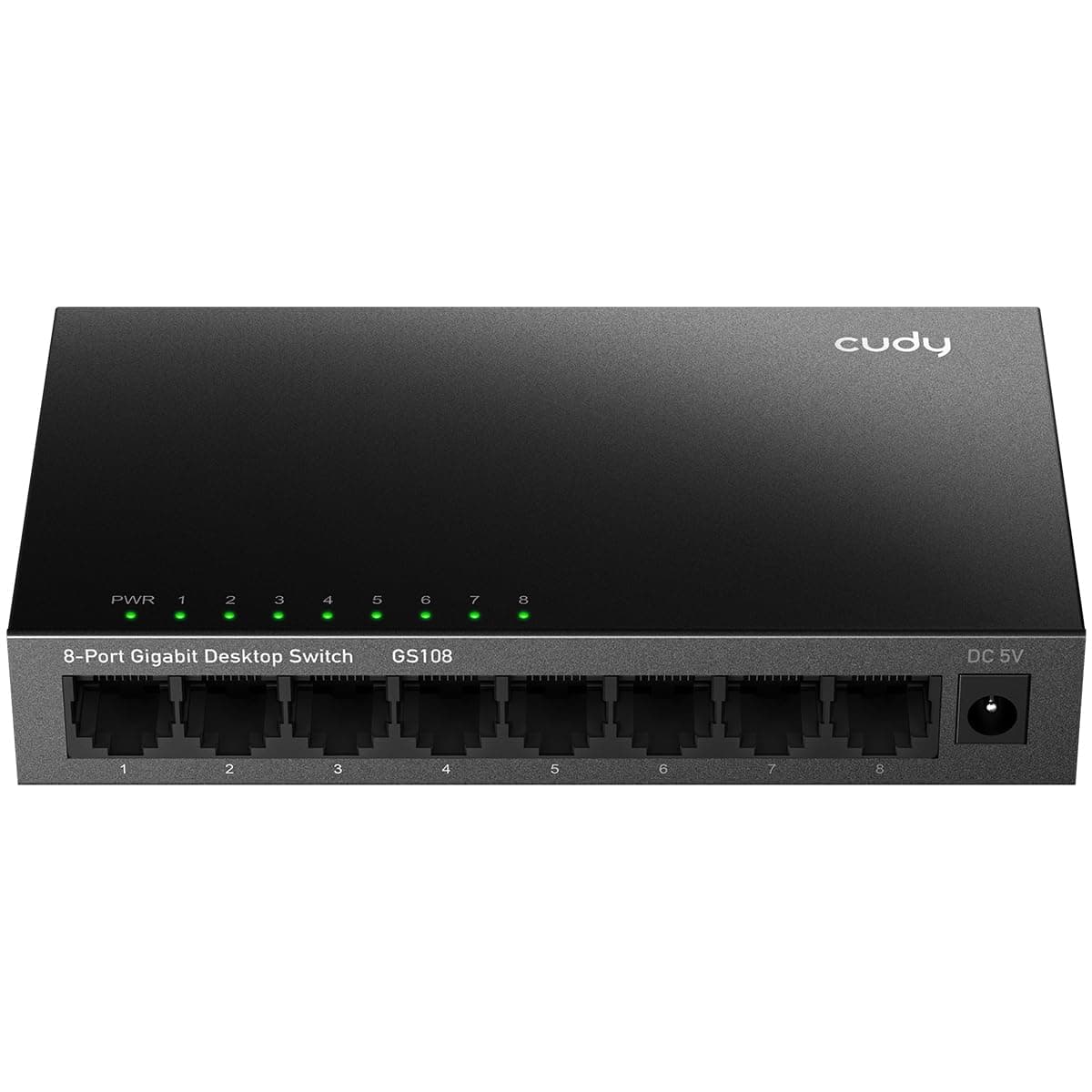 Суич Cudy GS108, 8 портов, 10/100/1000, Auto-MDI/MDIX, Метален корпус