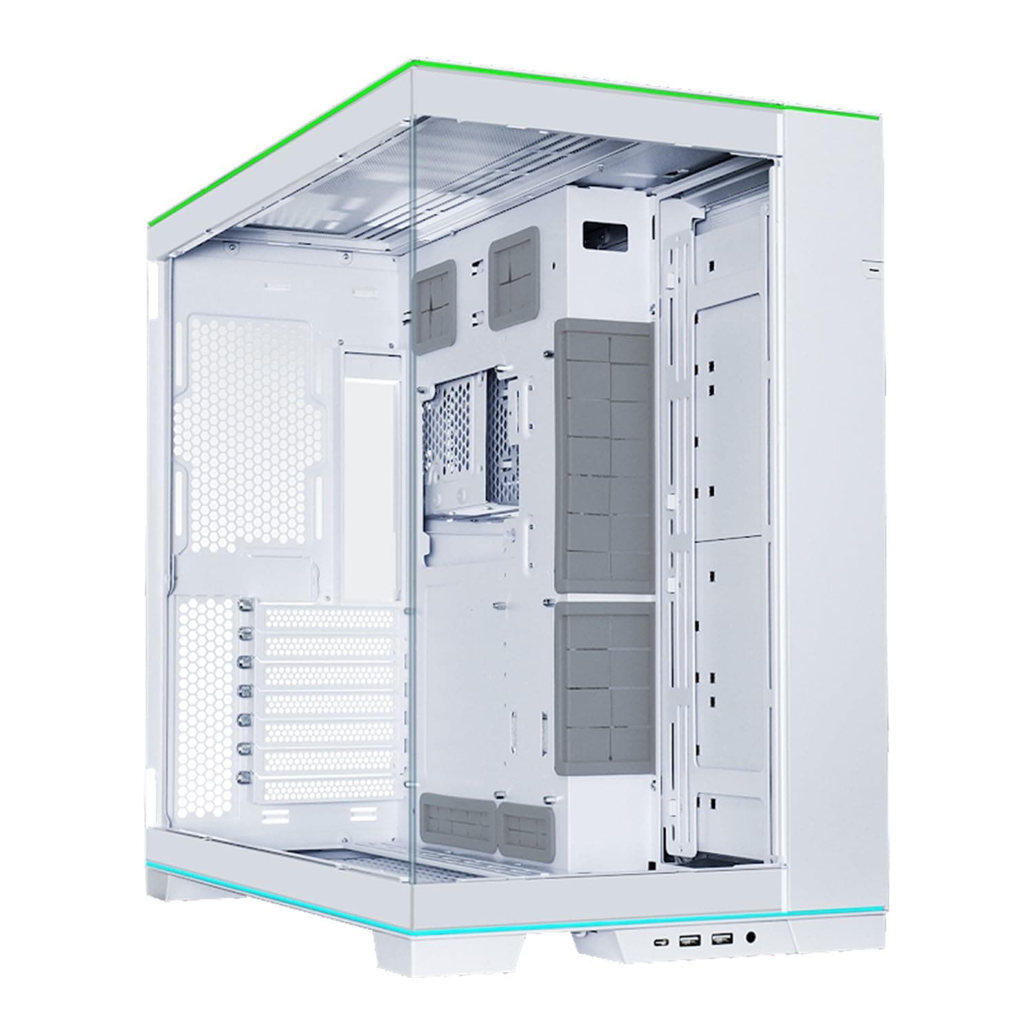 Кутия Lian Li PC-O11 Dynamic EVO RGB Mid-Tower, Tempered Glass, Бяла