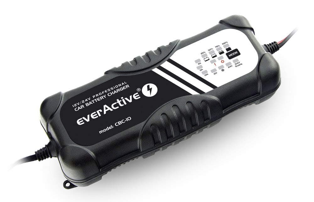 Зарядно процесорно устройство за акумулатор 12V/24V everActive CBC-10 v2 до 10А за автомобили и мотоциклети
