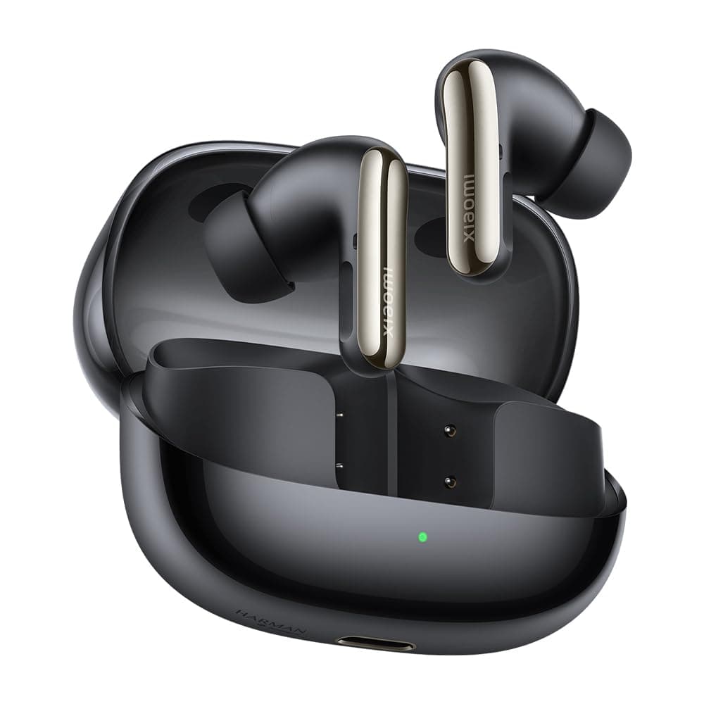 Слушалки Xiaomi Buds 5 Pro Wi-Fi, безжични, Bluetooth, Wi-Fi, микрофон, Smart Active Noise Cancellation, HARMAN AudioEFX, до 8 часа време на работа, IP54 защита, черни