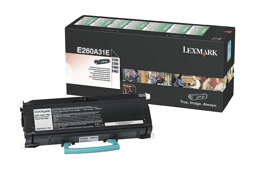 LEXMARK E260A11E E260 E360 E460 черна тонер касета стандартен капацитет 3500 страници Програма за връщане на 1 опаковка