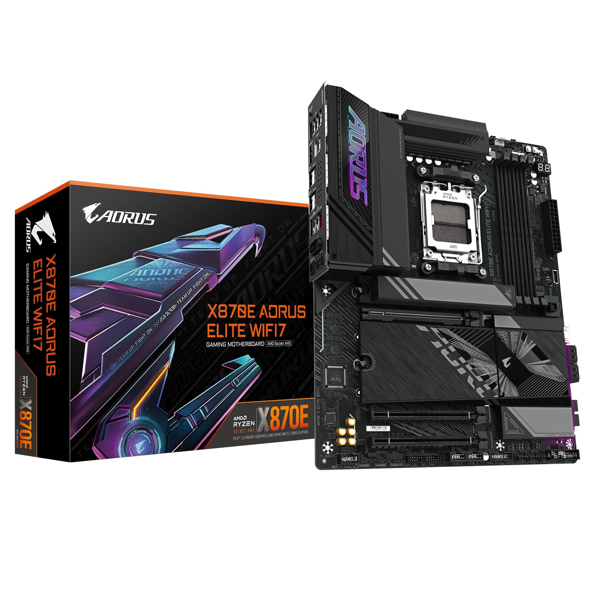Дънна платка GIGABYTE X870E AORUS ELITE WIFI 7, Socket AM5