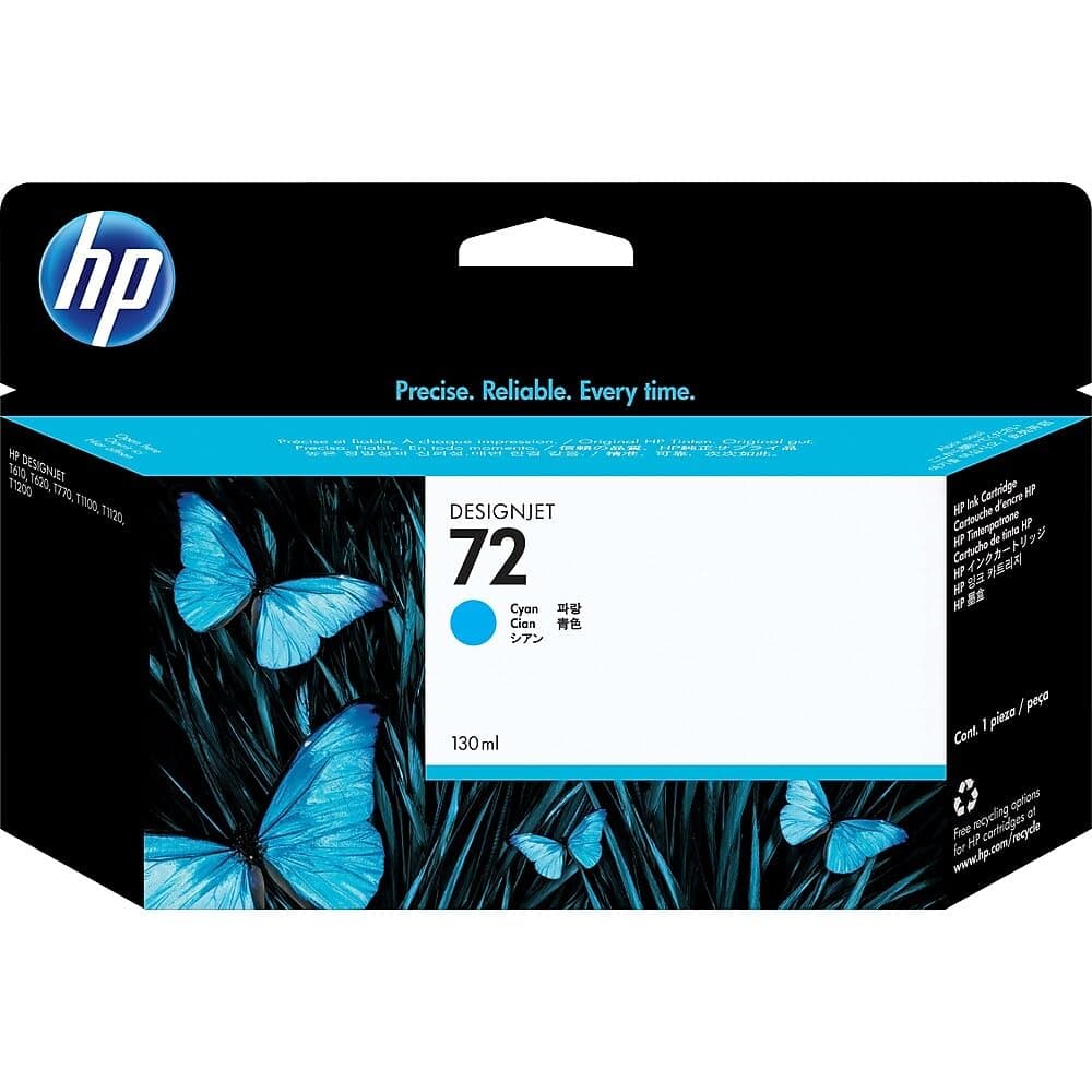 HP 72 оригинална касета с мастило C9371A cyan голям капацитет 130 ml 1 опаковка