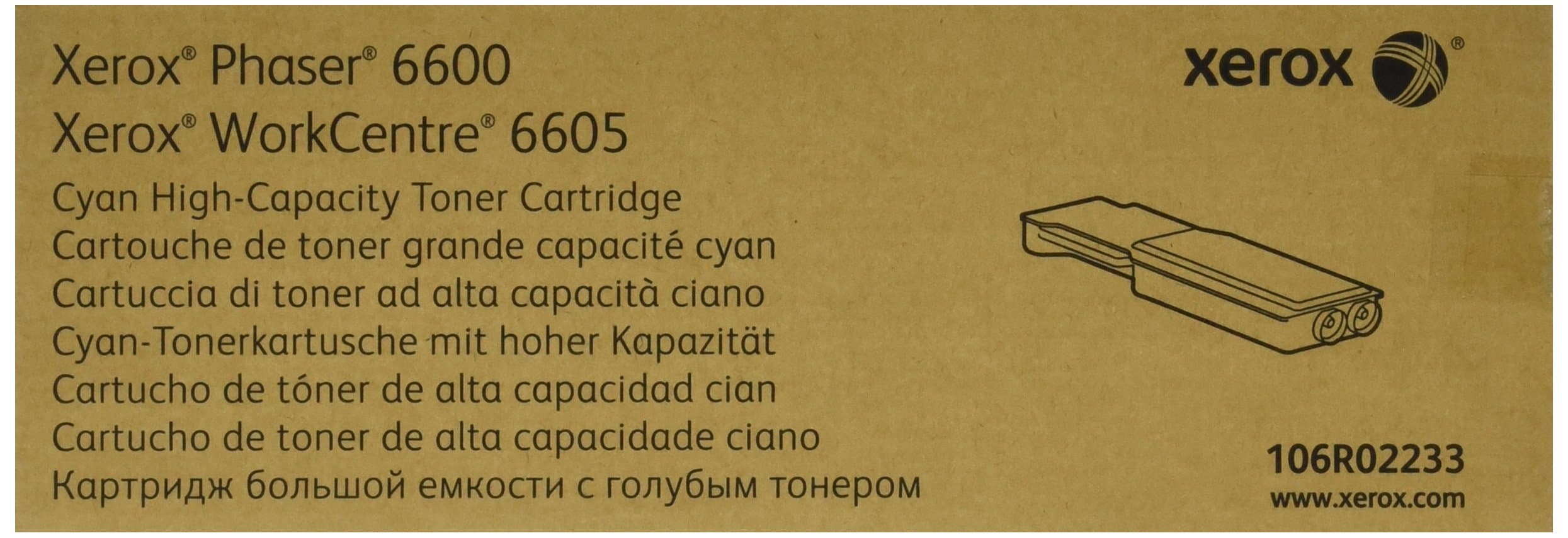 XEROX 106R02233 Тонер Cyan Phaser 6600/WorkCentre 6605 6000 стр.